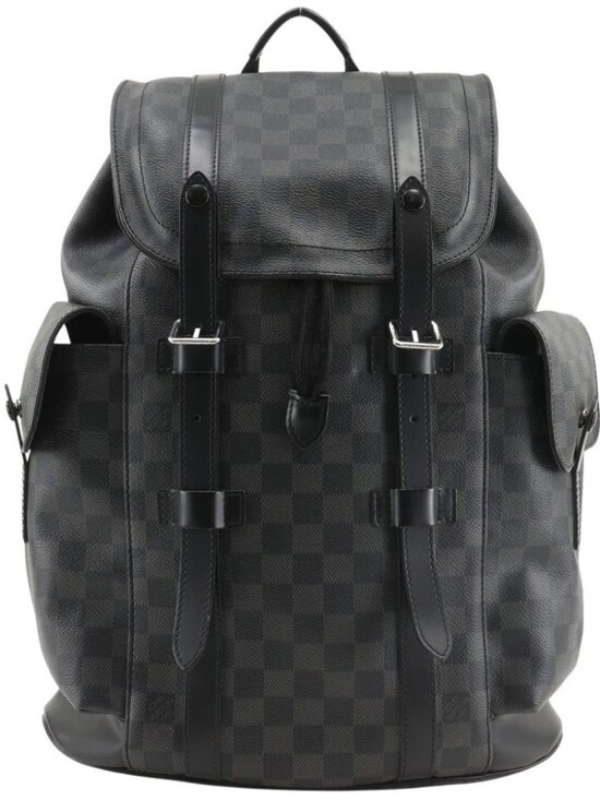 LOUIS VUITTON Christopher PM Backpack Daypack N41379 black Damier Grafitto.. main image 9
